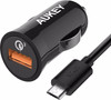Aukey Chargeur de voiture USB 3,0 A Noir