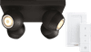 Philips Hue Buckram 4-Spot Black with Dimmer