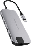 Hyper Slim usb C 8 In 1 Docking Station Space Gray