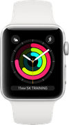 Apple Watch Series 3 38mm Silver Aluminium/Wit