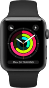 Apple Watch Series 3 38mm Space Gray Aluminium/Zwart