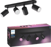 Philips Hue Fugato 4-Spot White and Color zwart