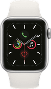 Apple Watch Series 5 40mm Zilver Aluminium Witte Sportband