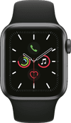 Apple Watch Series 5 40mm Space Gray Aluminum Black Sport Band