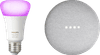 Google Nest Mini Blanc + Philips Hue White and Color E27 Ampoule séparée Bluetooth