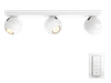 Philips Hue Buckram Spot Monté en surface White Ambiance 3 Spots Blanc Bluetooth