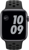 Apple Watch Nike SE 44 mm Aluminium Gris Sidéral Bracelet Sport Noir