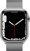 Apple Watch Series 7 4G 45mm Zilver Rvs Milanese Polsband