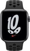 Apple Watch Nike SE 44 mm Aluminium Gris Sidéral Bracelet Sport Noir