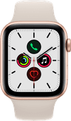 Apple Watch SE 40mm Roségoud Aluminium Crème Sportband