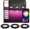 Philips Hue Inbouwspot Slim 3-Pack - White and Color - 90mm - Zwart