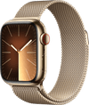 Apple Watch Series 9 4G 41mm Goud Rvs Milanese Polsband