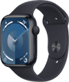 Apple Watch Series 9 45mm Midnight Aluminum Sport Band S/M