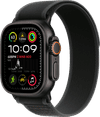Apple Watch Ultra 2 4G 49mm Zwart Trail Band Zwart S/M