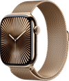 Apple Watch Series 10 4G 46mm Titanium Gold Milanese Watch Strap M/L