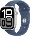 Apple Watch Series 10 4G 46 mm Argent Bracelet Sport M/L