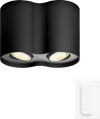 Philips Hue Pillar Opbouwspot White Ambiance - Zwart - 2-spots + Dimmer