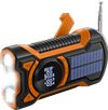Just in Case Radio de Secours avec Panneau Solaire et Batterie Externe 5000 mAh Orange