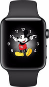 Apple Watch Series 2 38 mm Noir Sidéral Acier Inoxydable/Bracelet Noir