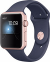 Apple Watch Series 1 42mm Rosegoud Aluminium/Middennachtblauwe Sportband