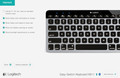 Logitech Easy-Switch Draadloos Toetsenbord QWERTY Zilver (Afbeelding 1 van 6)
