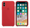 Apple iPhone X Coque arrière Silicone Rouge (Image 1 sur 1)