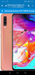 Samsung Galaxy A70 128GB Oranje (Afbeelding 1 van 1)