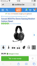 Corsair HS50 Pro Stereo Gaming Headset Carbon/Black (Image 1 of 1)