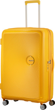American Tourister Soundbox Expandable Spinner 77cm Golden Yellow