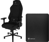 Vortech Prestige Plus Gamestoel Zwart + Vortech Vloermat Zwart