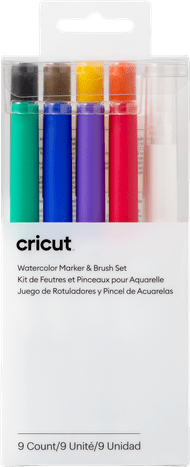 Cricut Aquarel markers en kwasten 9-pack 1.0 mm