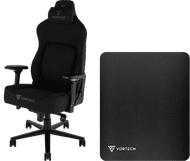 Vortech Prestige Gamestoel Zwart + Vortech Vloermat Zwart