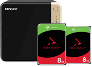 QNAP TS-464-8G + Seagate Ironwolf 16TB (2x8TB)