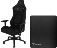 Vortech Pro Gamestoel Zwart + Vloermat