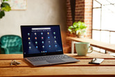 Chromebook on a table