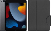 Apple iPad (2021) 10.2 inch 256GB Wifi + 4G Space Gray + Targus Book Case Zwart