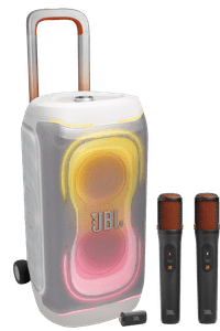 JBL Partybox 330 Wit + JBL Easysing Mics