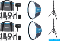 Nanlite Forza 60B II LED Bi-Color Dual Kit (met lightstand en softbox)