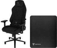 Vortech Prestige Plus Gamestoel Zwart + Vortech Vloermat Zwart