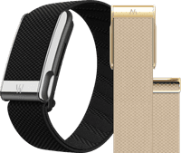 WHOOP MG Life Zwart Abonnement 1 Jaar + WHOOP MG SuperKnit Luxe Band Donkerblauw