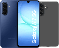 Samsung Galaxy A17 128 Go Bleu 5G + BlueBuilt Back Cover Transparent