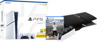PS5 Slim Disc Edition + FC 27 + Covers Zwart + Extra Controller Wit + Oplaadstation