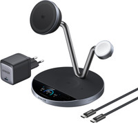 Anker Prime 3-in-1 MagGo en Qi2.2 Draadloze Oplader 25W Zwart