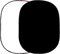 Falcon Eyes Panneau d'arrière-plan R-1482PU Blanc / Noir 148 x 200 cm