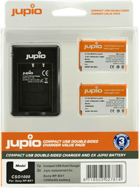 Jupio Kit : Batterie NP-BX1 (2x) + Chargeur USB Double