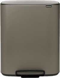 Brabantia Bo Pedal Bin 2 x 30 Liter Platinum