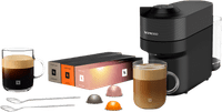 De'Longhi Nespresso Vertuo Pop ENV90.B + 30 capsules en 2 glazen kopjes