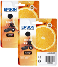 Epson 33XL Cartridge Zwart Duo Pack