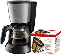 Philips Daily HD7462/20 Silver + Scanpart Permanent Filter