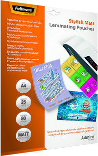 Fellowes Admire A4 Laminating Sheets Stylish Matte